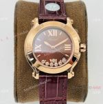 YF Factory Chopard Happy Sport 36mm Chocolate Dial Quartz Watch